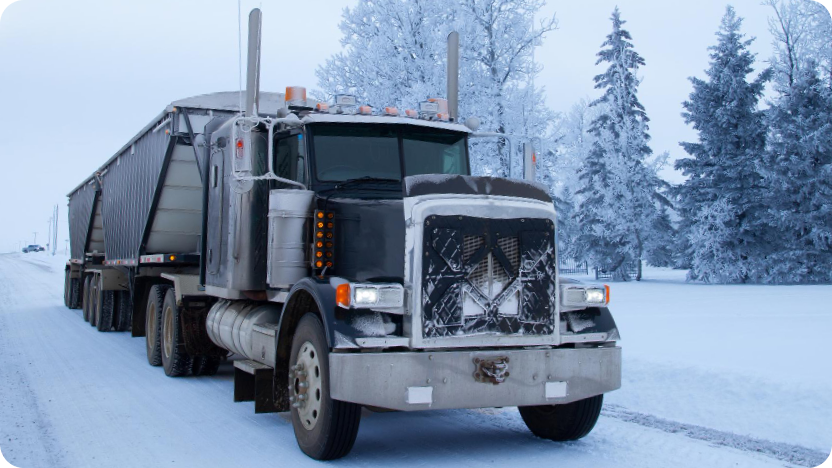 Truck in snowy conditions